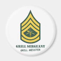 Armee-Grill-Sergeant Kühlschrankmagnet