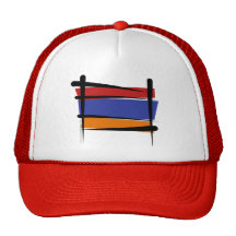 Armenien-Bürsten-Flagge Trucker Caps