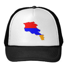 Armenien-Flaggen-Karte Größengleich Retrokultmütze