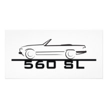 Art 107 Mercedess 560 SL Personalisierte Photo Karte