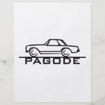 Art 113 Mercedess SL Pagode Vollfarbige Flyer