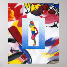 Art 60er Peter maximales Oberschenkelmuskel-Ausdeh Plakatdruck