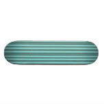 Art Deco mintgrüne Streifen Skateboarddeck