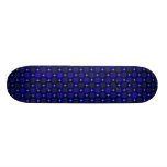 Art Deco - Retro Look in blau lila grün und Sterne Skate Board
