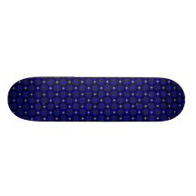 Art Deco - Retro Look in blau lila grün und Sterne Skate Board