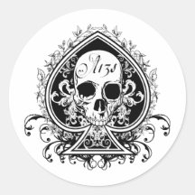 As-Schädel Runder Sticker