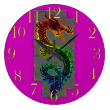Asiatischer, chinesischer, mythischer Drache, Jahr Uhren