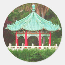 Asiatischer Pagoden-Aufkleber