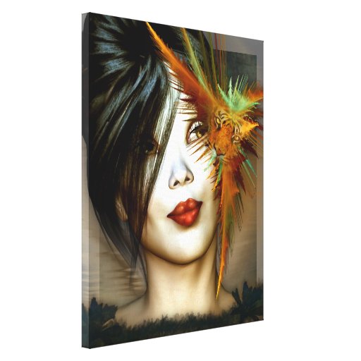 Asiatischer Schönheits-Leinwand-Druck Galerie Falt Leinwand