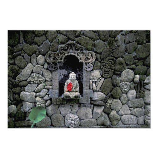 Asien, Indonesien, Bali. Ein Schrein von Buddha Fotodrucke