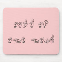 Asl-Gespräch zur Hand Mauspads