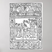 Äsops Fabel-Illustrations-Stich Plakate