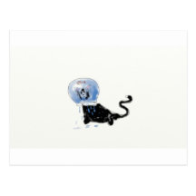 Astronaut kitteh postkarte