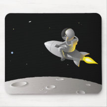 Astronaut um den Mond, Mausunterlage Mauspad