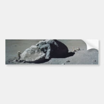 Astronaut und Fahrzeug Apollo 17 auf dem Mond Auto Aufkleber