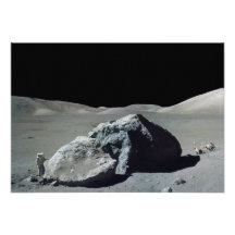 Astronaut und Fahrzeug Apollo 17 auf dem Mond Personalisierte Einladungskarten