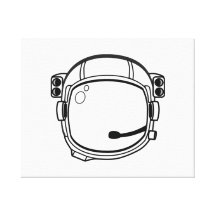 Astronauten-Raum-Sturzhelm Gespannter Galerie Druck