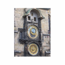 Astronomische Uhr Prags im alten Rathausplatz Foto Skulptur
