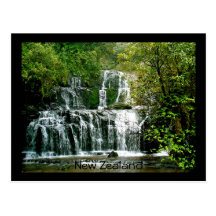 Atemberaubender Neuseeland-Wasserfall Postkarten