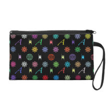 Atheismus-Monogramm(hell auf Schwarzem) Wristlet-T