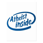 Atheist nach innen postkarte