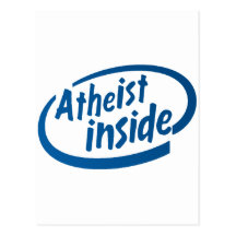 Atheist nach innen postkarte