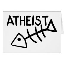 Atheistische Fische Grußkarte