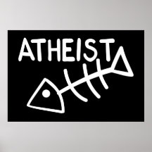 Atheistische Fische Plakatdruck