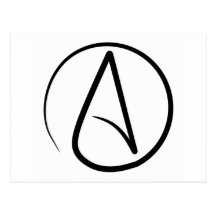 Atheistische Symbol-Postkarten