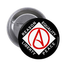 Atheistischer Logoknopf Button
