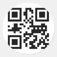 "ATHEISTISCHER" QR Code Runde Aufkleber
