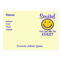Atheistischer smiley visitenkarten vorlagen