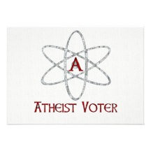 ATHEISTISCHER WÄHLER ANKÜNDIGUNGSKARTE