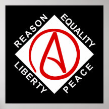 Atheistisches Logoplakat