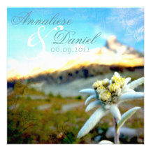 Ätherische Edelweiss Hochzeits-Einladung