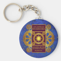 Atlantean Steamworks-Gold & Purple on Lapis Lazuli Keychains