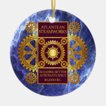 Atlantean Steamworks-Gold & Purple on Marble Ornaments