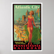 Atlantic City - Amerikas das ganze Jahr Erholungso Plakat