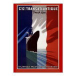 Atlantique französische Kreuzfahrt-Linie Retro Pla Karte