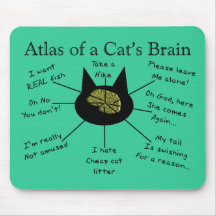 Atlas des Gehirns einer Katze Mauspads