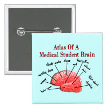 Atlas des Medizinstudent-Gehirns Anstecknadel
