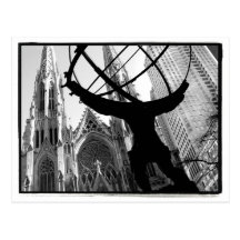 Atlas u. St Patrick Kathedralen-Postkarte