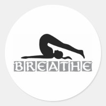 ATMEN Sie Yoga Runde Aufkleber