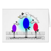 Atmungstherapie"Ambu-Vogel-" Geschenke Grußkarte