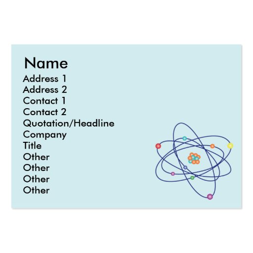 Atom - mollig visitenkartenvorlagen
