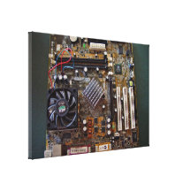 ATX Motherboardansicht von oben Leinwand Drucke