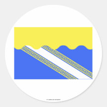 Aube-Flagge Runde Sticker