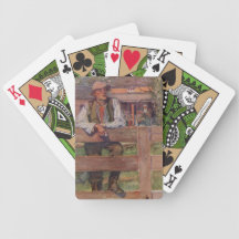 Auf dem Zaun Pokerkarten