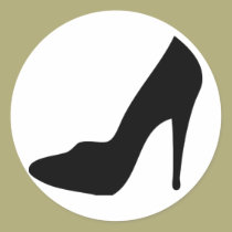 auf den Fersen gefolgte Schuhikone des Stiletts Ho aufkleber
