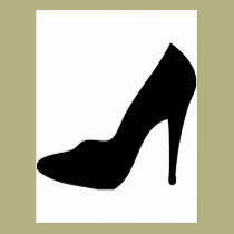 auf den Fersen gefolgte Schuhikone des Stiletts Ho postkarten